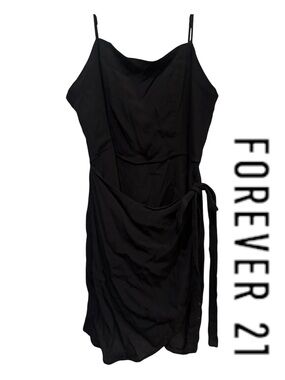 Forever 21 Wrap Dress, Black Size Large